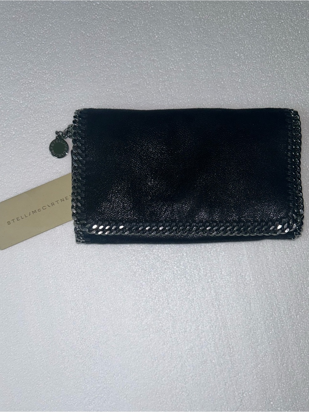Stella McCartney Black Bag with Silver Chain Trim - Picture 3 of 6